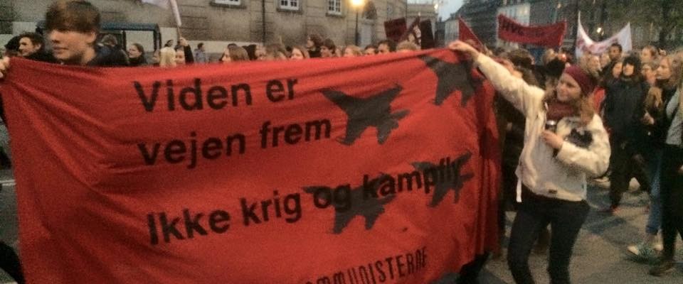 Ungkommunisterne, SKU:s broder/systerorganisation i Danmark, deltar i kampen för ordentliga förhållanden för alla elever och studenter.